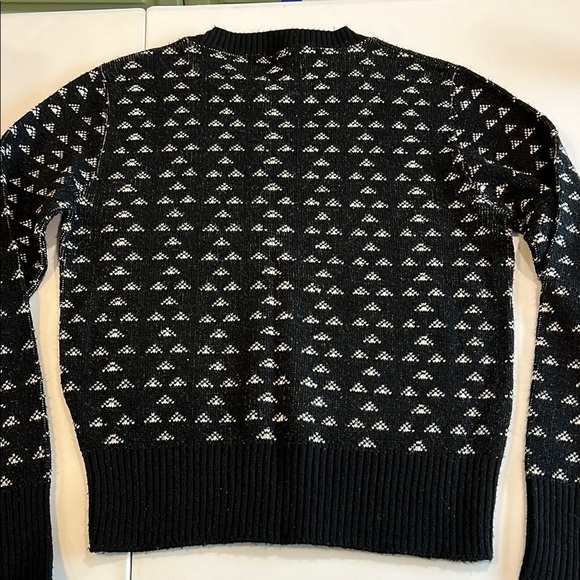 Chess King - Black and White Reindeer Sweater - Picture 2 of 5